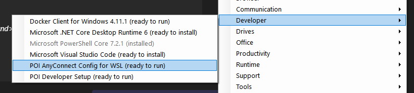 RealmJoin with Developer section opened
